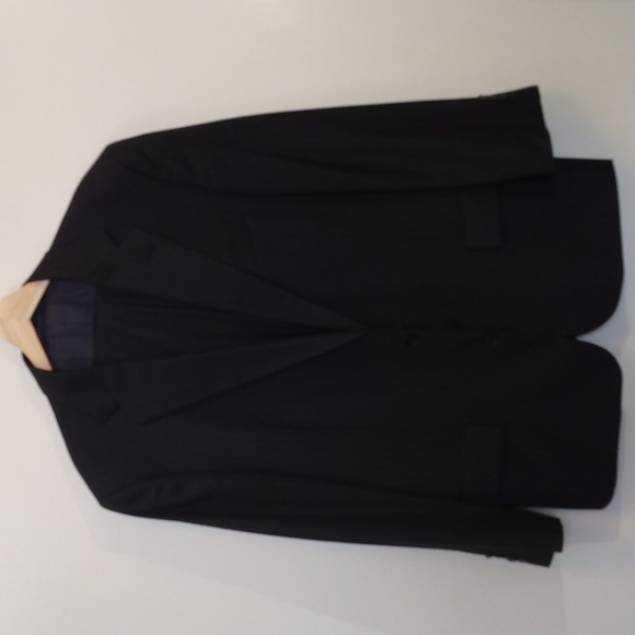 Loro Piana - Joseph Abboud Black Hairline Stripe Suit 42R * - Picture 4 of 14